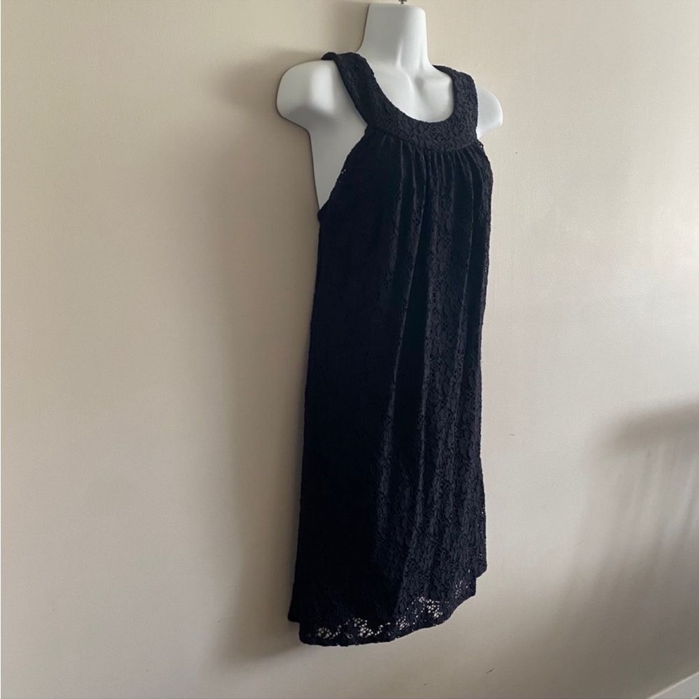 Laundry By Design lacy navy blue swimsuit cover (size m) EUC - Picture 2 of 6